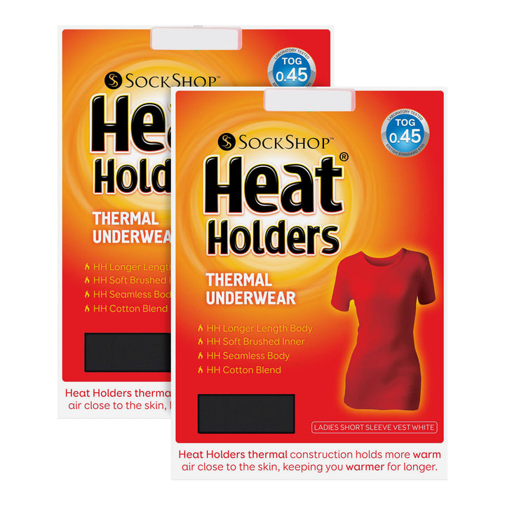 2 Pack Ladies Short Sleeve Thermal Top for Winter