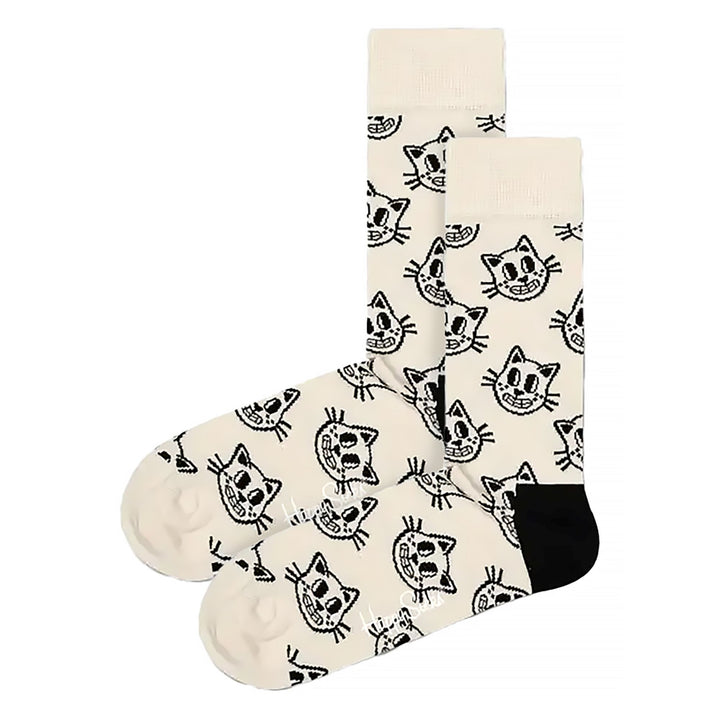 Colourful Bright Cotton Blend Cat Design Socks for Men & Women