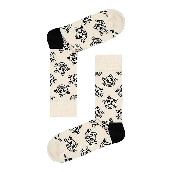Colourful Bright Cotton Blend Cat Design Socks for Men & Women