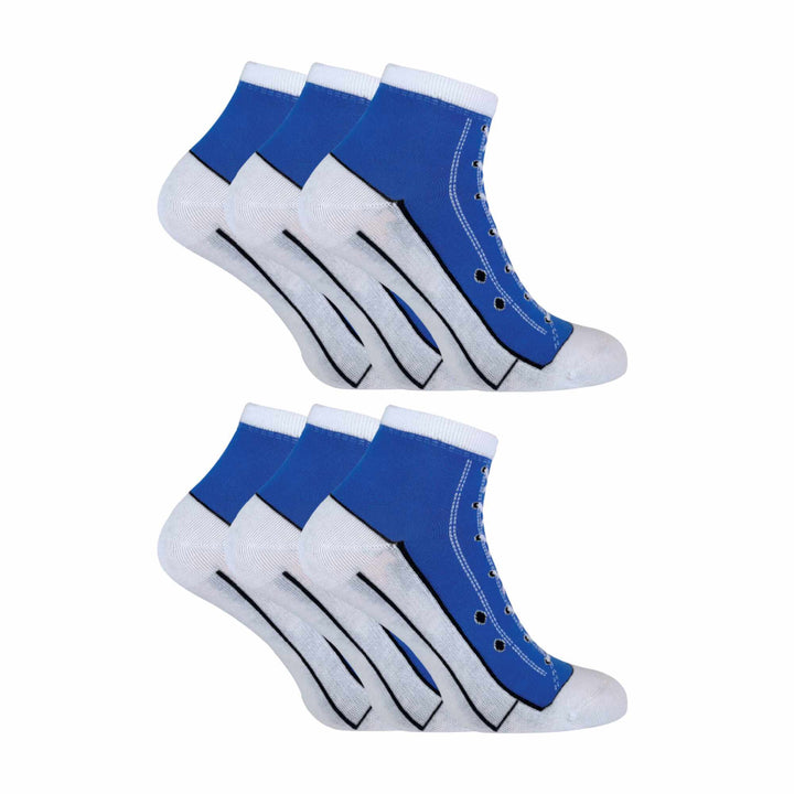 6 Pair Unisex Novelty Funny Lace Up Socks That Look Like Shoes