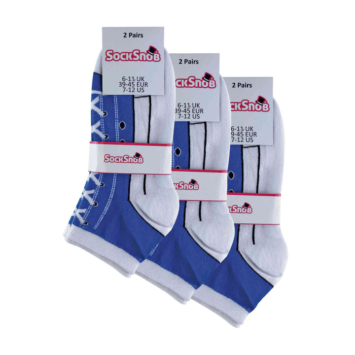 6 Pair Unisex Novelty Funny Lace Up Socks That Look Like Shoes