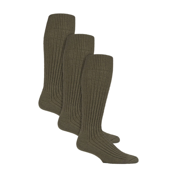 3 Pack Long Boot Mens Socks for Outdoor Wellington | Knee-High Military Socks