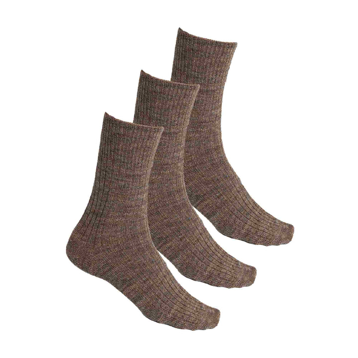 3 Pairs Ladies Alpaca Wool Winter Cushioned Thick Boot Socks