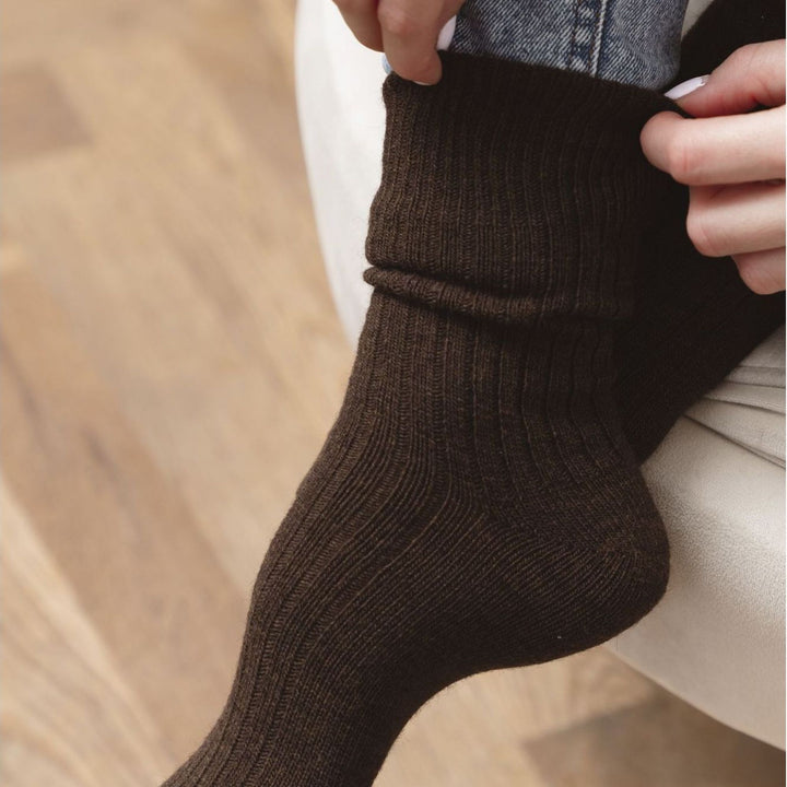 3 Pairs Ladies Alpaca Wool Winter Cushioned Thick Boot Socks