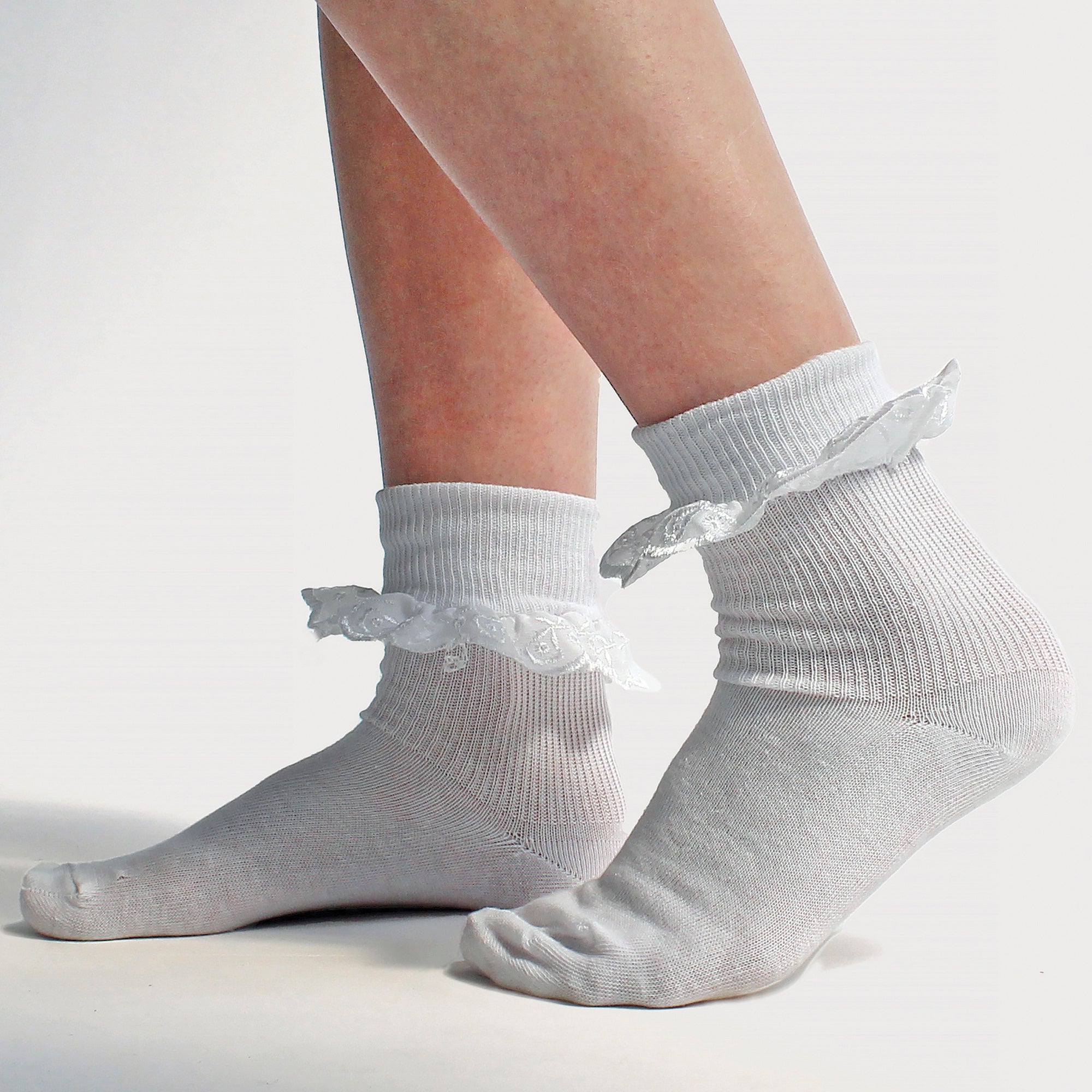 Cute Socks AMHRLINGTO Lace Ruffle Frilly Ankle Socks For