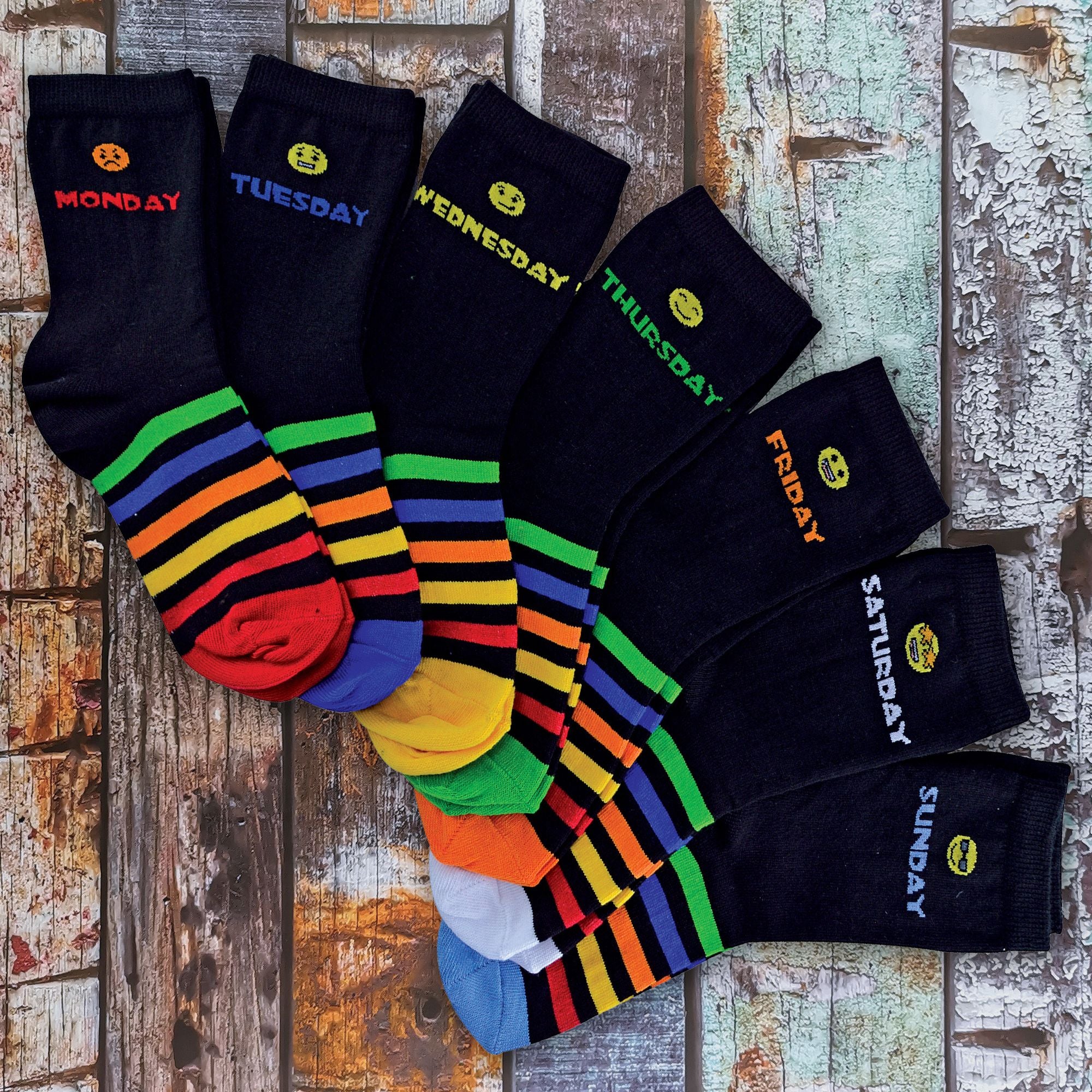 Children's Days of The Week Socks | 7 Pairs | For Boys & Girls