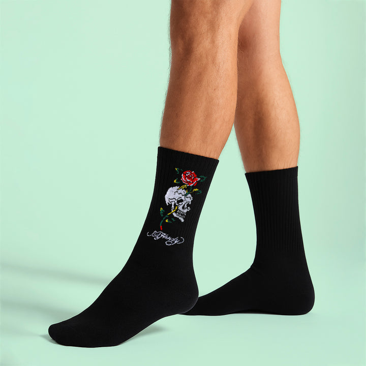 5 Pairs Mens Crew  Socks - Breathable Novelty Patterned Socks