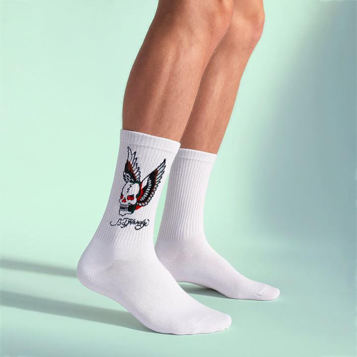 5 Pairs Mens Crew  Socks - Breathable Novelty Patterned Socks