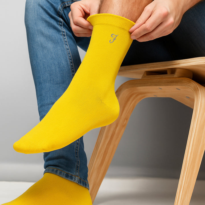 5 Pack Mens Bamboo Patterned Socks - Soft Breathable Stylish Everyday Comfort