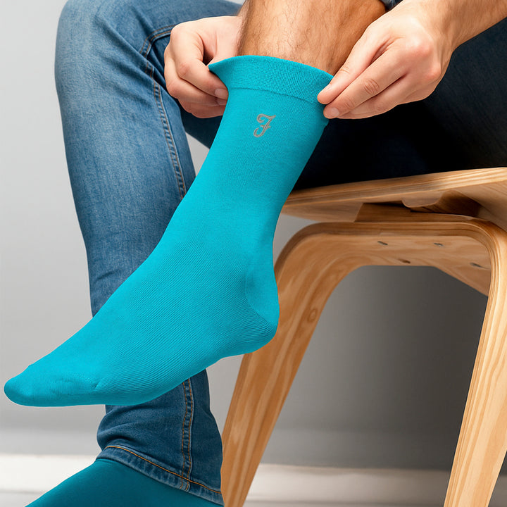 5 Pack Mens Bamboo Patterned Socks - Soft Breathable Stylish Everyday Comfort