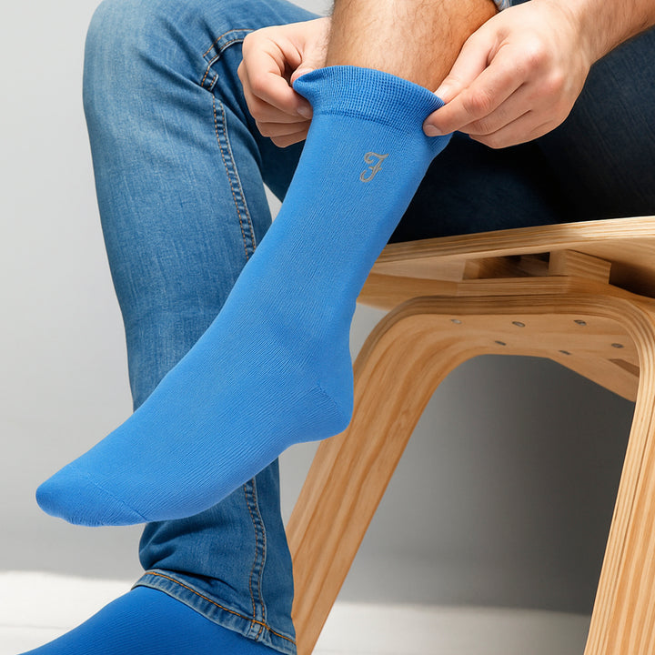 5 Pack Mens Bamboo Patterned Socks - Soft Breathable Stylish Everyday Comfort