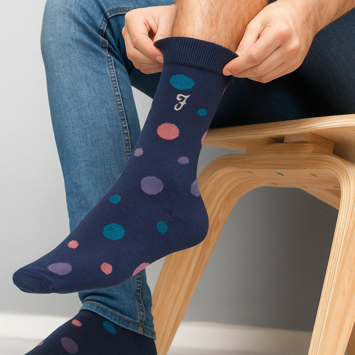 5 Pack Mens Bamboo Patterned Socks - Soft Breathable Stylish Everyday Comfort