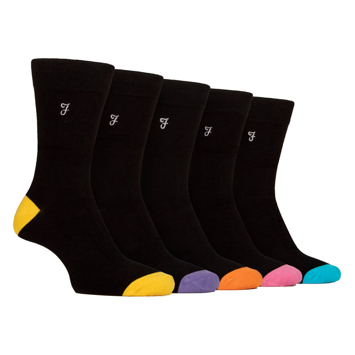 5 Pack Mens Bamboo Patterned Socks - Soft Breathable Stylish Everyday Comfort