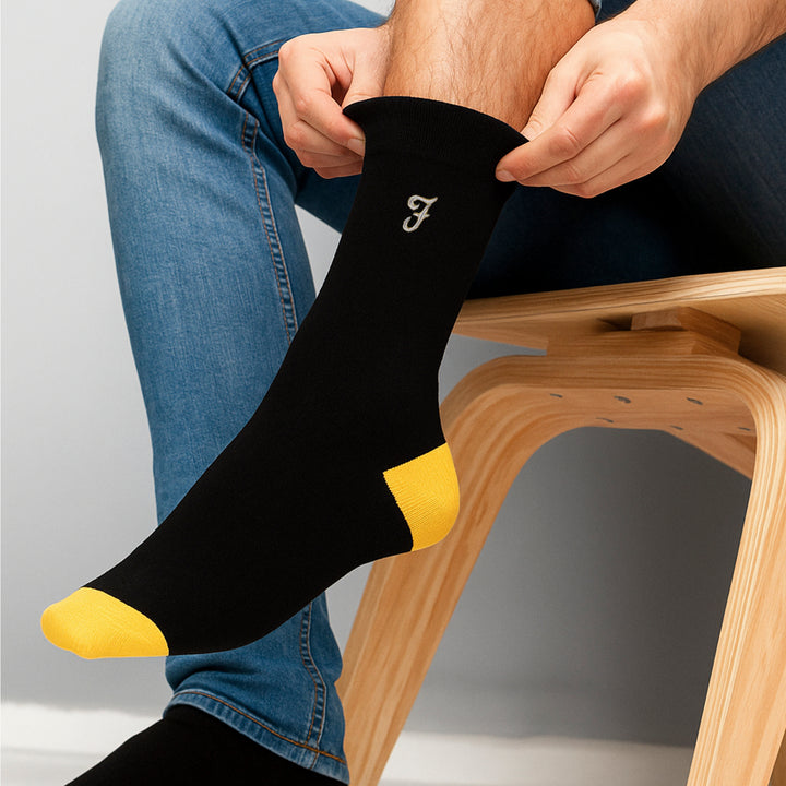 5 Pack Mens Bamboo Patterned Socks - Soft Breathable Stylish Everyday Comfort