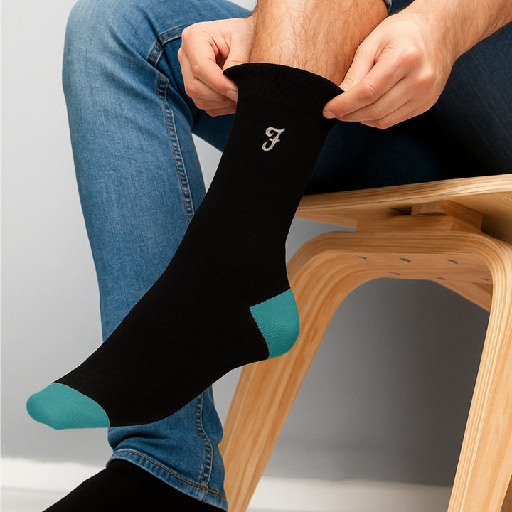5 Pack Mens Bamboo Patterned Socks - Soft Breathable Stylish Everyday Comfort