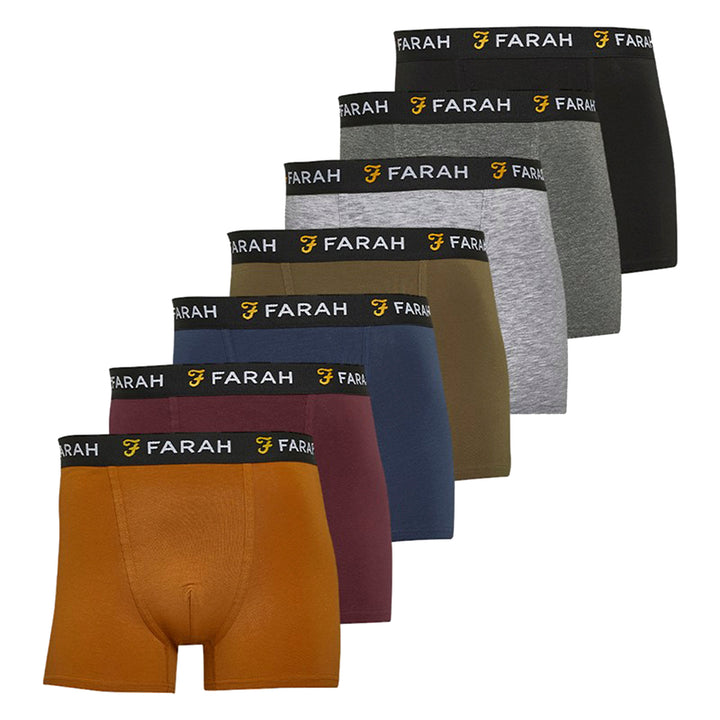 7 Pack Mens Cotton Breathable Boxers Underwear - Kalle Collection