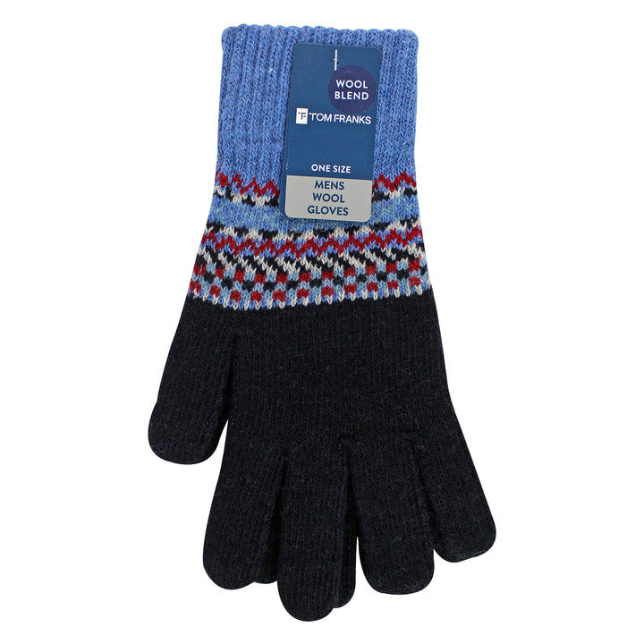 Mens Wool Gloves | Winter Cute Fairisle Gloves for Cold Weather