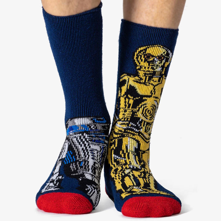 4 Pairs Kids Winter Lite Star Wars Socks: Thermal Fun Novelty Socks