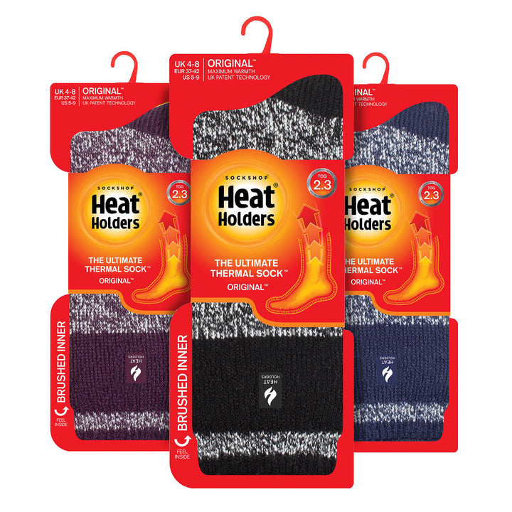 Set of 3 Insulated Thermal Ladies Socks for Ultimate Cold Weather Comfort
