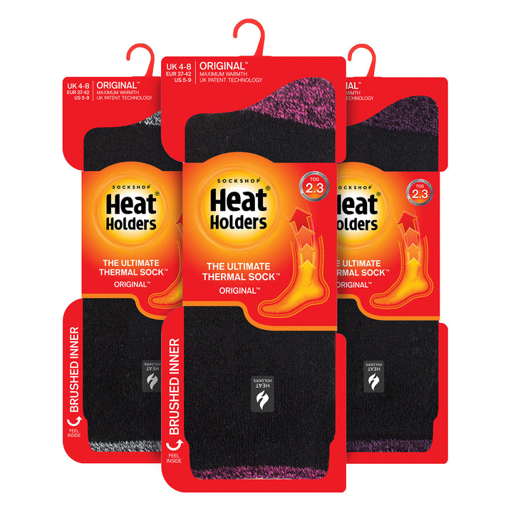 Set of 3 Insulated Thermal Ladies Socks for Ultimate Cold Weather Comfort