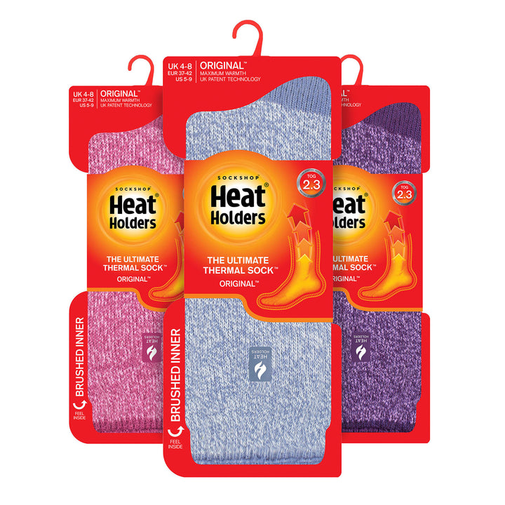 Set of 3 Insulated Thermal Ladies Socks for Ultimate Cold Weather Comfort