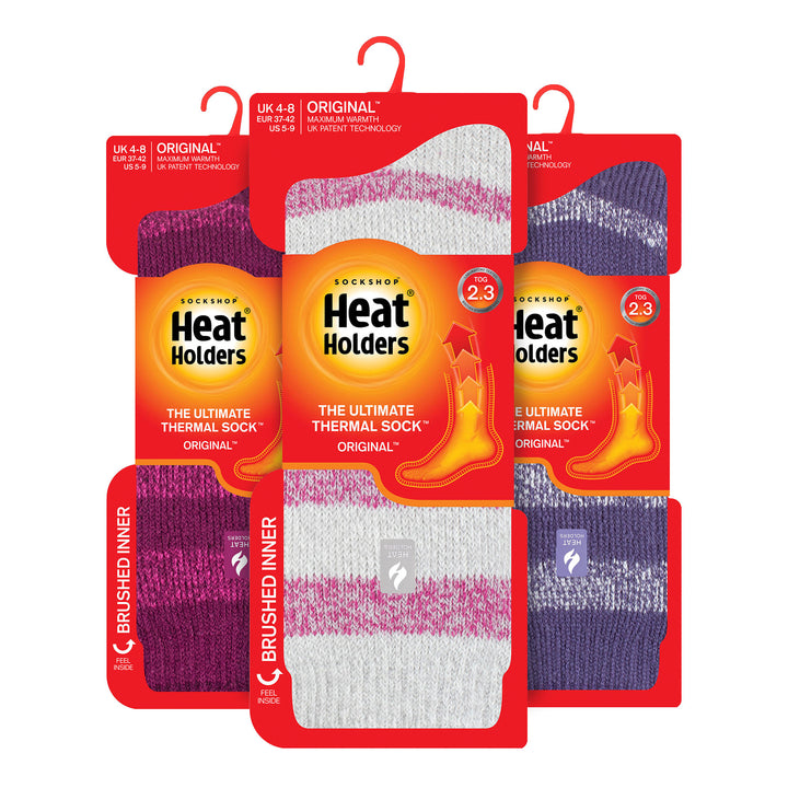 Set of 3 Insulated Thermal Ladies Socks for Ultimate Cold Weather Comfort
