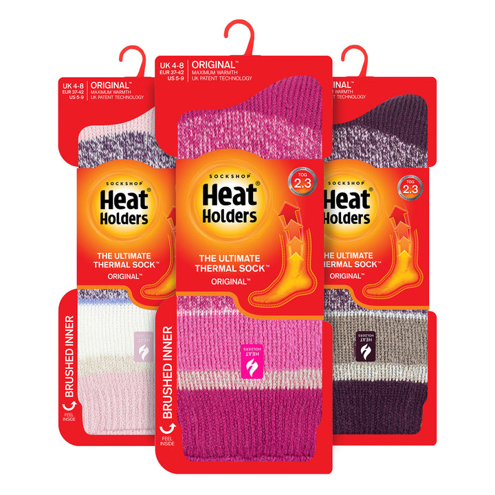 Set of 3 Insulated Thermal Ladies Socks for Ultimate Cold Weather Comfort