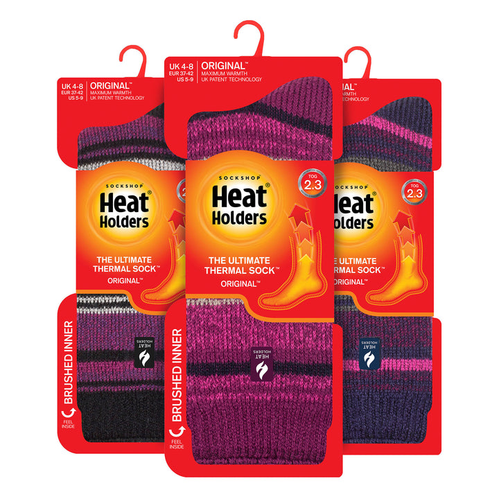 Set of 3 Insulated Thermal Ladies Socks for Ultimate Cold Weather Comfort