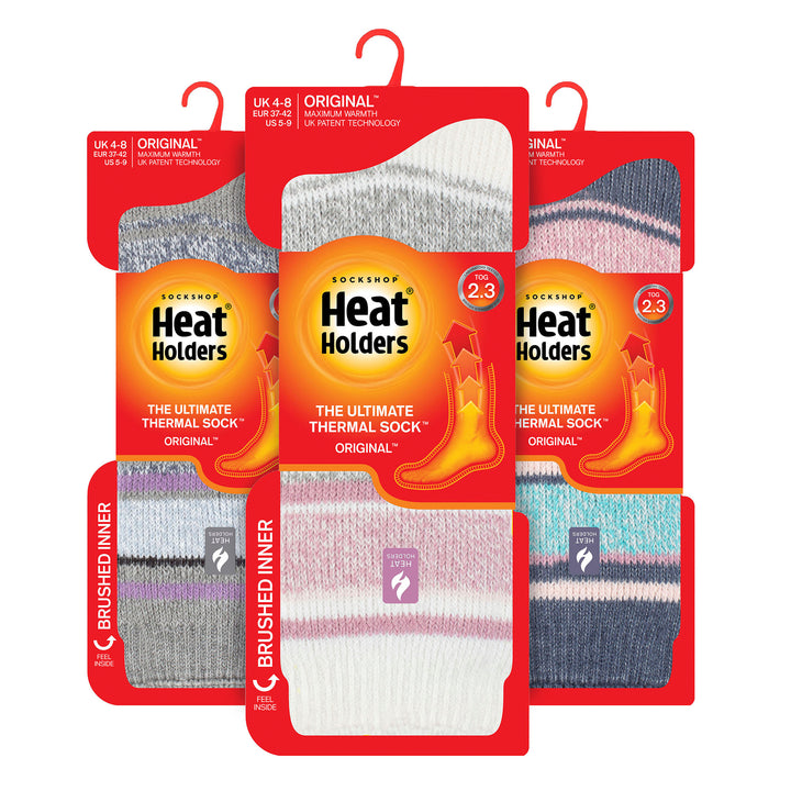 Set of 3 Insulated Thermal Ladies Socks for Ultimate Cold Weather Comfort