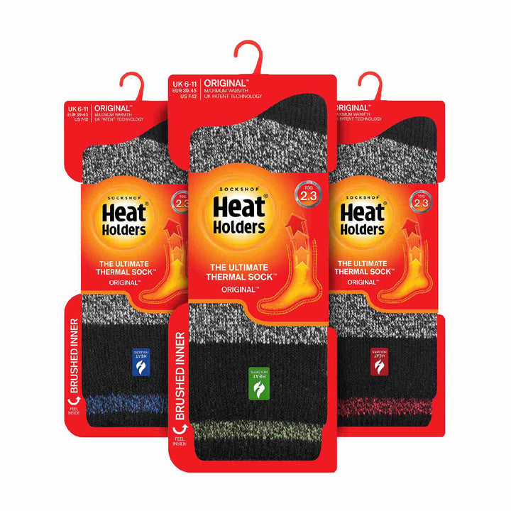 3 Pack Mens Insulated Thermal Socks for Winter
