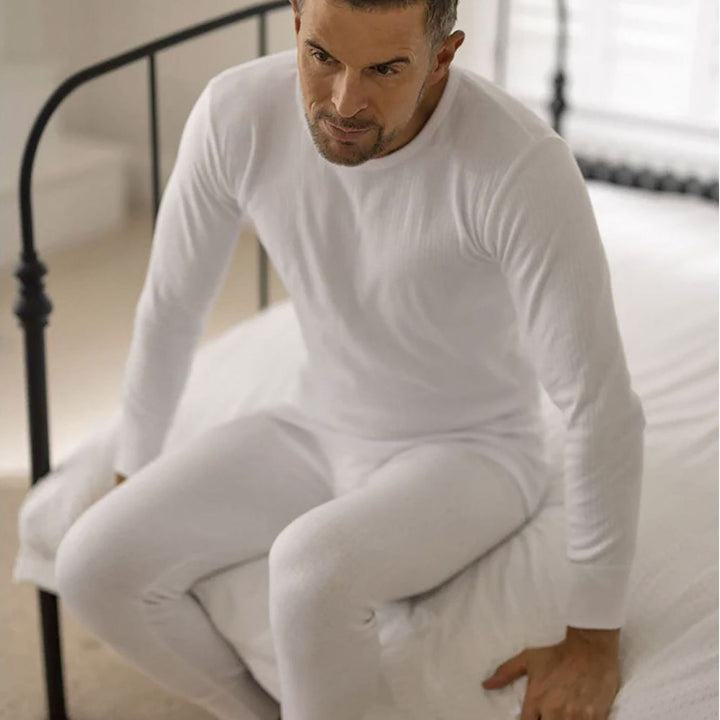 Winter Men's Thermal Underwear Set: Top and Long Johns