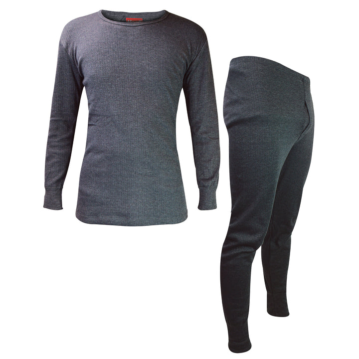 Mens Cotton Thermal Underwear Long Sleeve Top & Long Johns Set