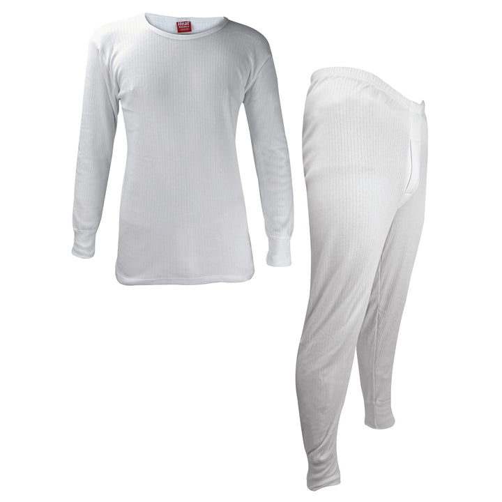 Mens Cotton Thermal Underwear Long Sleeve Top & Long Johns Set