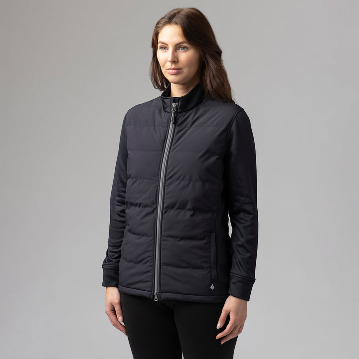Isolierte Hybridjacke für Damen im Winter | Wasserdichter Mantel mit Fleecefutter