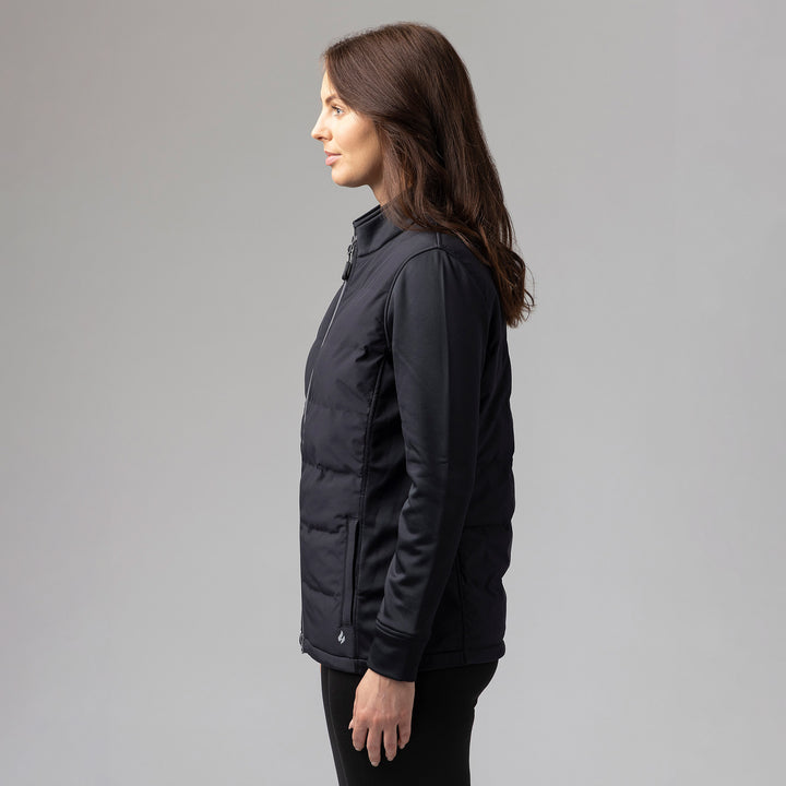 Isolierte Hybridjacke für Damen im Winter | Wasserdichter Mantel mit Fleecefutter