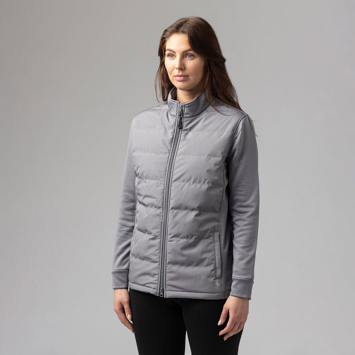 Isolierte Hybridjacke für Damen im Winter | Wasserdichter Mantel mit Fleecefutter