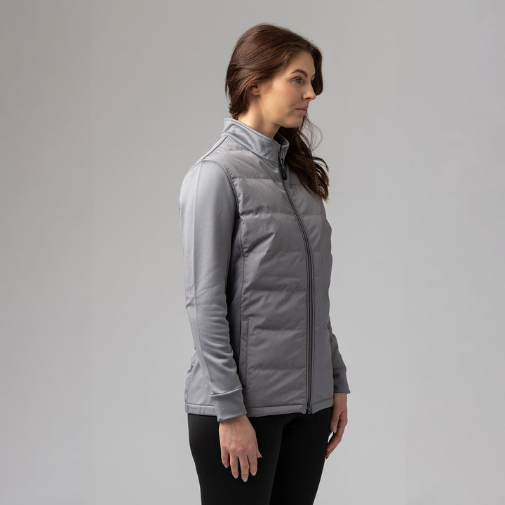 Isolierte Hybridjacke für Damen im Winter | Wasserdichter Mantel mit Fleecefutter