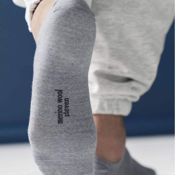 Mens Merino Wool No Show Socks Invisible Low Cut Warm Footsies Socks