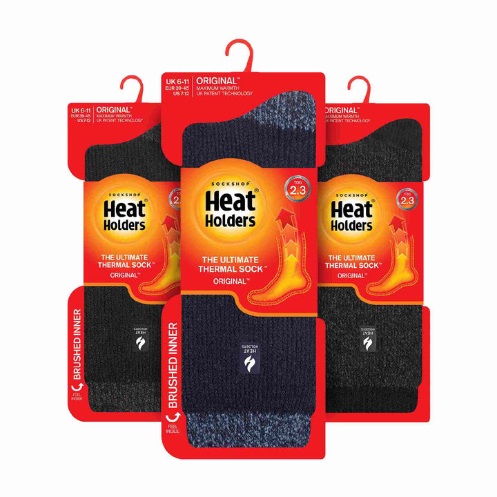 3 Pack Mens Insulated Thermal Socks for Winter