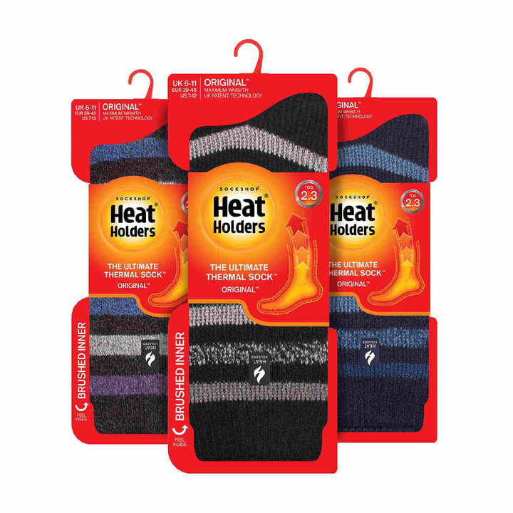 3 Pack Mens Insulated Thermal Socks for Winter