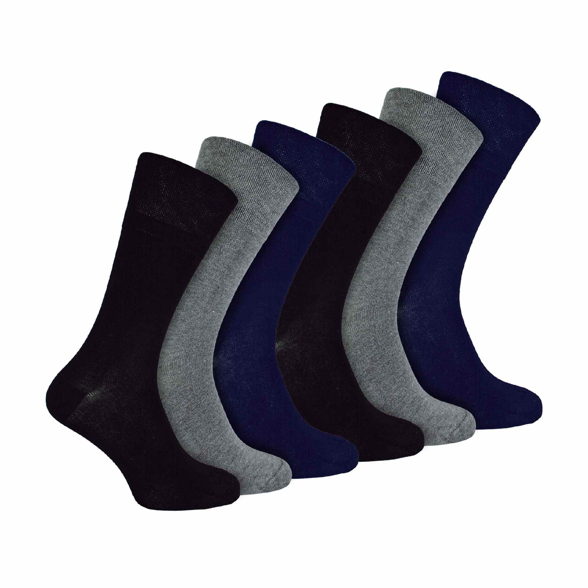 6 Pk Mens Non Elastic Loose Top Bamboo Socks - Foto 3