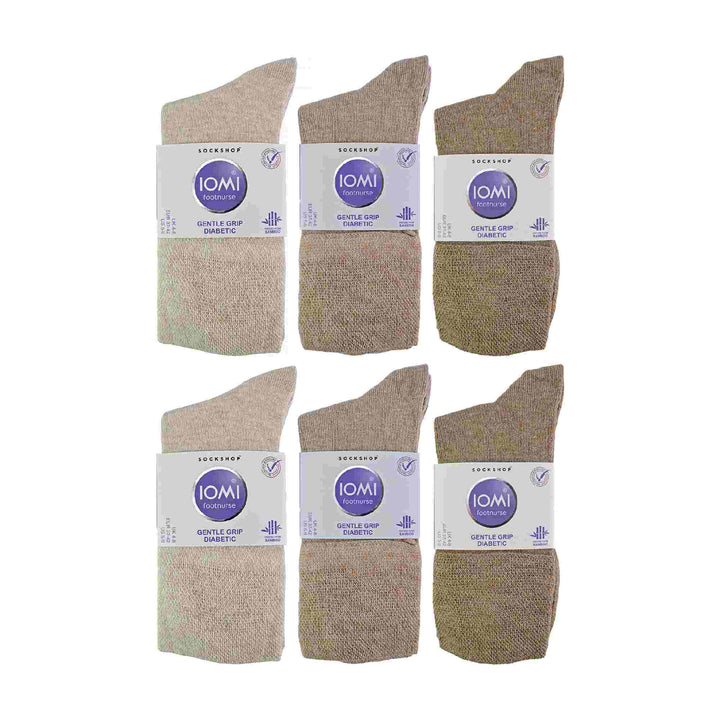 12 Pairs Ladies Diabetic Bamboo Socks | Non Elastic Gentle Grip Top Socks