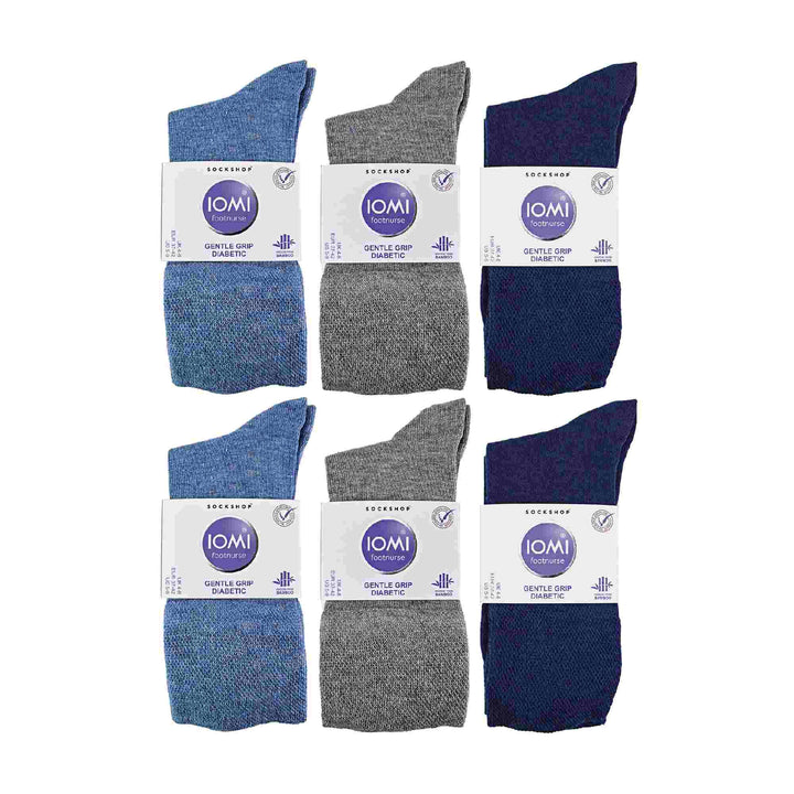 12 Pairs Ladies Diabetic Bamboo Socks | Non Elastic Gentle Grip Top Socks
