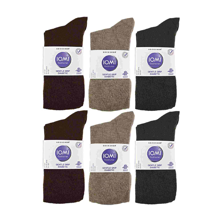 12 Pairs Ladies Diabetic Bamboo Socks | Non Elastic Gentle Grip Top Socks
