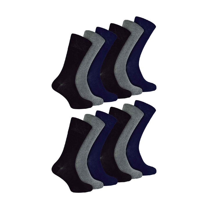 2 Pack Mens Diabetic Bamboo Extra Wide  NON ELASTIC Socks