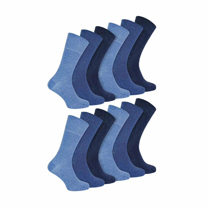 2 Pack Mens Diabetic Bamboo Extra Wide  NON ELASTIC Socks