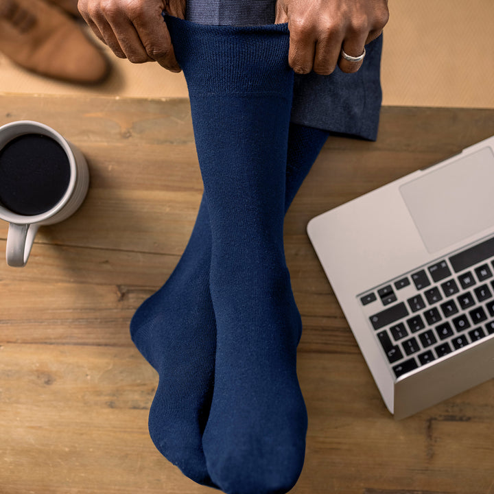 12 Pairs Mens Gentle Grip Top Diabetic Socks | Non Elastic Cotton Socks