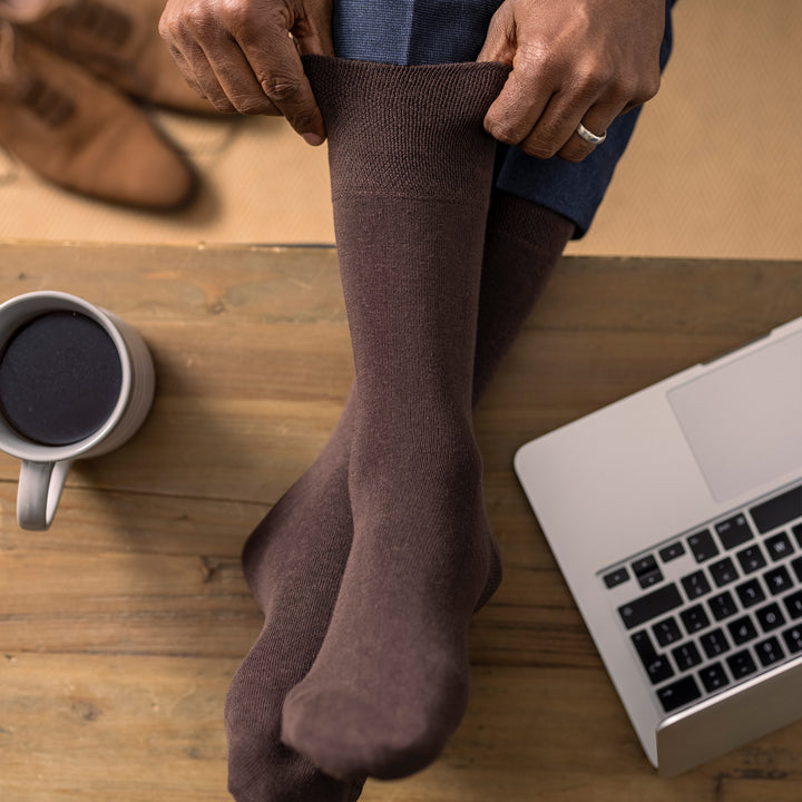 12 Pairs Mens Gentle Grip Top Diabetic Socks | Non Elastic Cotton Socks