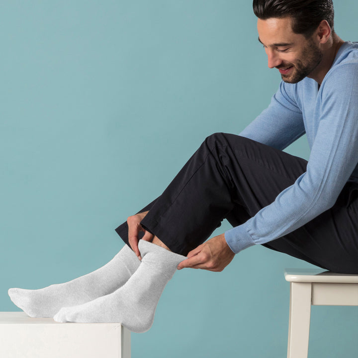 12 Pairs Mens Gentle Grip Top Diabetic Socks | Non Elastic Cotton Socks
