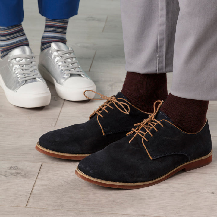 Lot de 6 paires de chaussettes diabétiques en coton non élastiques pour hommes avec orteils sans couture